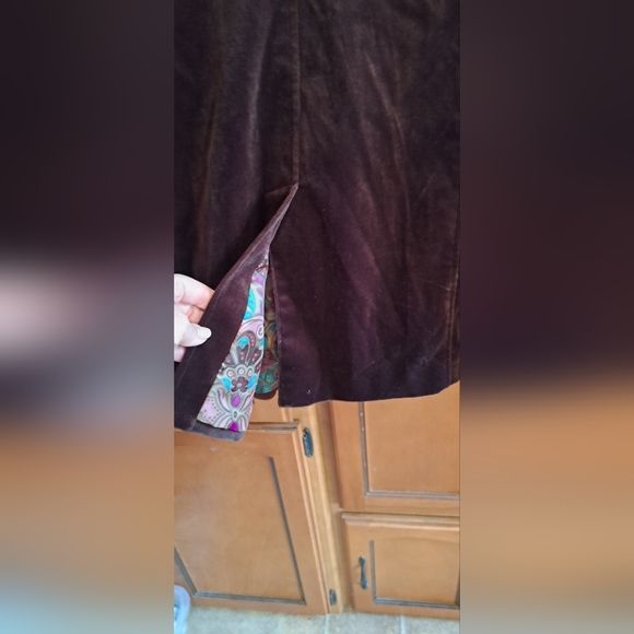 Ladies VTG Trench Crushed Velvet Blazar By Pursuits LTD. FULLY LINED SIZE 10 - Picture 10 of 14